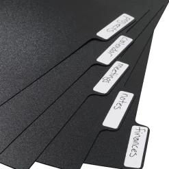 Staples® Arc System Tab Dividers, Black, 5-5/6