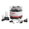 Staples Assorted Binder Clips, 1" Capacity, Black, 60 Clips/Pack (ST15339-CC)