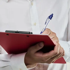 Staples Ballpoint Retractable Pens, Fine Point, Blue Ink, Dozen (50788)