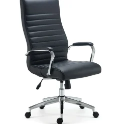 Staples Bentura Ergonomic Bonded Leather Swivel Managers Chair, Black (53234)