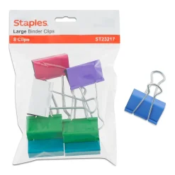 Staples® Binder Clip Large 8 PK - Fashion