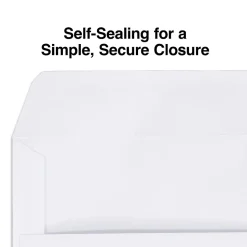 Staples Brand Self Seal #10 Business Envelopes, 4 1/8" x 9 1/2", White, 500/Box (570240/99294)