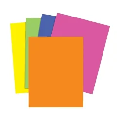 Staples Brights Multipurpose Colored Paper, 24 lbs., 8.5" x 11", Assorted Neon, 500/Ream (20201)