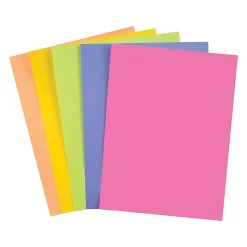 Staples Brights Multipurpose Colored Paper, 24 lbs., 8.5" x 11", Assorted Neon, 500/Ream (20201)