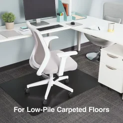 Staples® Carpet Chair Mat, 36" x 48'', Low-Pile, Black (26991)