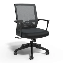 Staples Cartwright Ergonomic Fabric Swivel Task Chair, Black (ST62400)