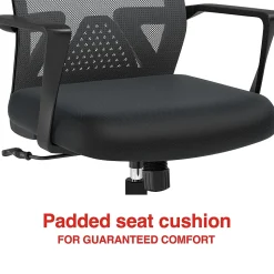 Staples Cartwright Ergonomic Fabric Swivel Task Chair, Black (ST62400)