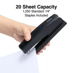 Staples® Combo Pack Desktop Stapler, 20-Sheet Capacity, Staples Included, Black (ST24548/24548)