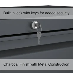 Staples Commercial 4-Drawer Lateral File Cabinet, Letter/Legal Size, Lockable, 52.5