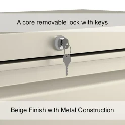 Staples Commercial 2-Drawer Lateral File Cabinet, Letter/Legal Size, Lockable, 28.15