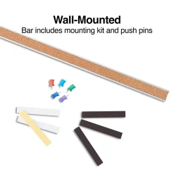 Staples® Cork Bar, Aluminum Frame, 36