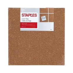 Staples Cork Bulletin Board, 1' x 1' (28717)