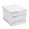 Staples Corrugated File Box Lift Off Lid, Letter/Legal Size, White/Black, 20/Pack (3325010/3325007)