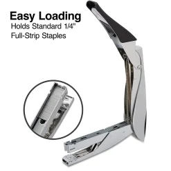 Staples Deluxe Plier Stapler, 20 Sheet Capacity, Black/Gray (24546/17584)