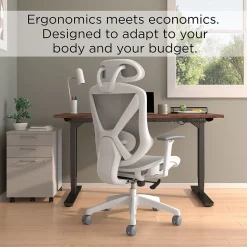 Staples Dexley Ergonomic Mesh Swivel Task Chair, Gray (UN61365)