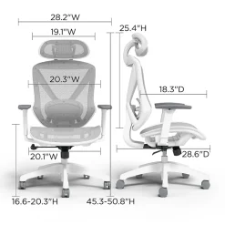 Staples Dexley Ergonomic Mesh Swivel Task Chair, Gray (UN61365)