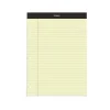 Staples Double-Sheet Notepad, 8.5" x 11.75", Wide Ruled, Canary, 100 Sheets/Pad (20-243)