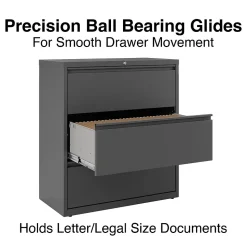 Staples 3-Drawer Lateral File Cabinet, Letter/Legal Size, Lockable, 40.25