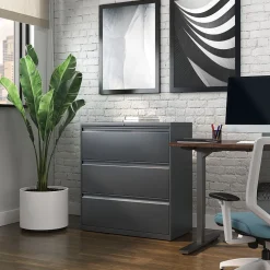 Staples 3-Drawer Lateral File Cabinet, Letter/Legal Size, Lockable, 40.25