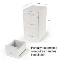 Staples 3-Drawer Mobile Vertical File Cabinet, Letter Size, Lockable, 26.9