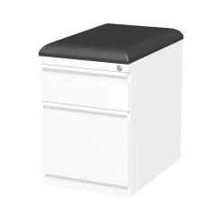 Staples 2-Drawer Vertical File Cabinet, Locking, Letter, White, 19.88"D (25175D)