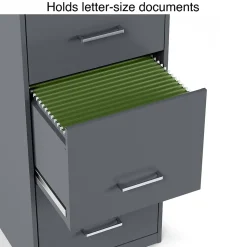 Staples 4-Drawer Vertical File Cabinet, Letter Size, Lockable, 45.8