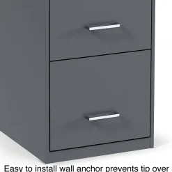 Staples 4-Drawer Vertical File Cabinet, Letter Size, Lockable, 45.8