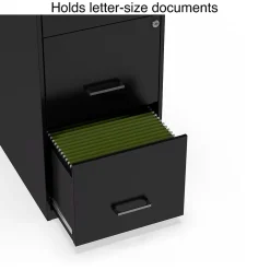 Staples 3-Drawer Vertical File Cabinet, Letter Size, Lockable, 34.9