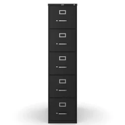 Staples 5-Drawer Vertical File Cabinet, Letter Size, Lockable, 61.38