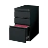 Staples 3-Drawer Vertical File Cabinet, Locking, Letter, Black, 19.88"D (24874D)