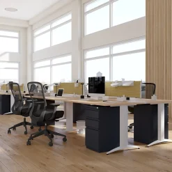 Staples 3-Drawer Vertical File Cabinet, Locking, Letter, Black, 19.88