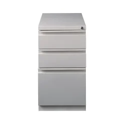 Staples 3-Drawer Vertical File Cabinet, Locking, Letter, Putty/Beige, 22.88"D (25168D)