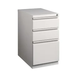 Staples 3-Drawer Vertical File Cabinet, Locking, Letter, Putty/Beige, 22.88"D (25168D)