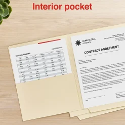 Staples End Tab File Folder, Straight Cut, Letter Size, Manila, Reinforced Tab, 50/Box (ST62572)