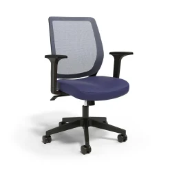 Staples® Essentials Ergonomic Fabric Swivel Task Chair, Blue (UN56965)