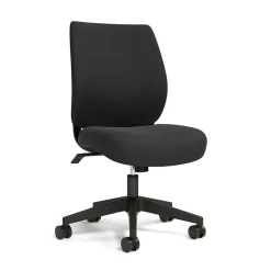 Staples® Essentials Ergonomic Fabric Swivel Task Chair, Black (UN59380)