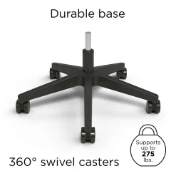 Staples® Essentials Ergonomic Fabric Swivel Task Chair, Black (UN59380)