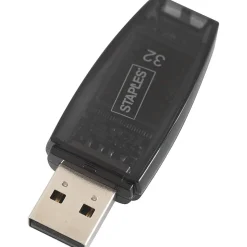 Staples Everyday 32GB USB 2.0 Type A Flash Drive, Black (28205)