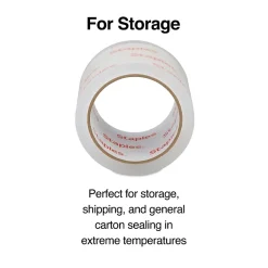 Staples Extra Wide Packing Tape with Dispenser, 2.83