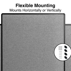 Staples Fabric Bulletin Board, Black Frame, 4' x 3' (ST61264)