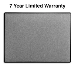 Staples Fabric Bulletin Board, Black Frame, 4' x 3' (ST61264)
