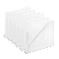 Staples File Folder, 3 Tab, Letter Size, Translucent Clear, 6/Pack (TR11863)