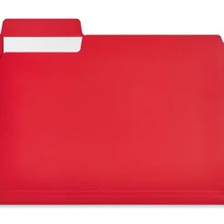 Staples File Folder, 1/3-Cut Tab, Letter Size, Plastic, Assorted Colors, 18/Box (ST62540)