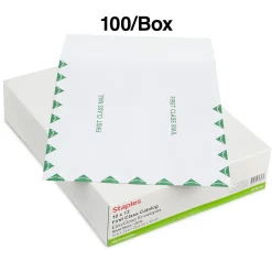 Staples First Class EasyClose Catalog Envelopes, 10