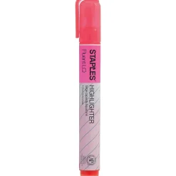 Staples® Fluent LQ™ Highlighters, Pink, 12pk