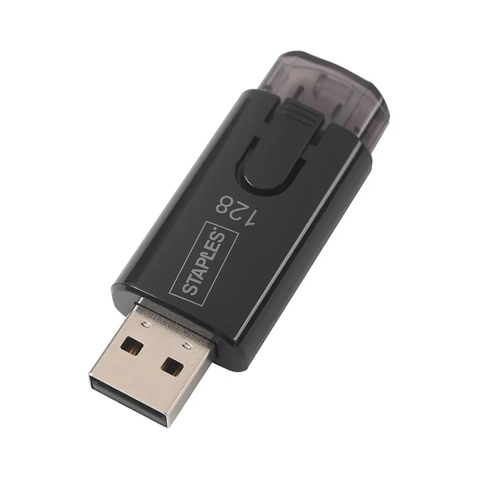 Staples 128GB USB 3.0 Type A Flash Drive, Black (27998)