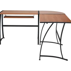 Staples Gillespie 62" W L-Shaped Computer Desk, Sonoma Cherry (ST28189-CC)