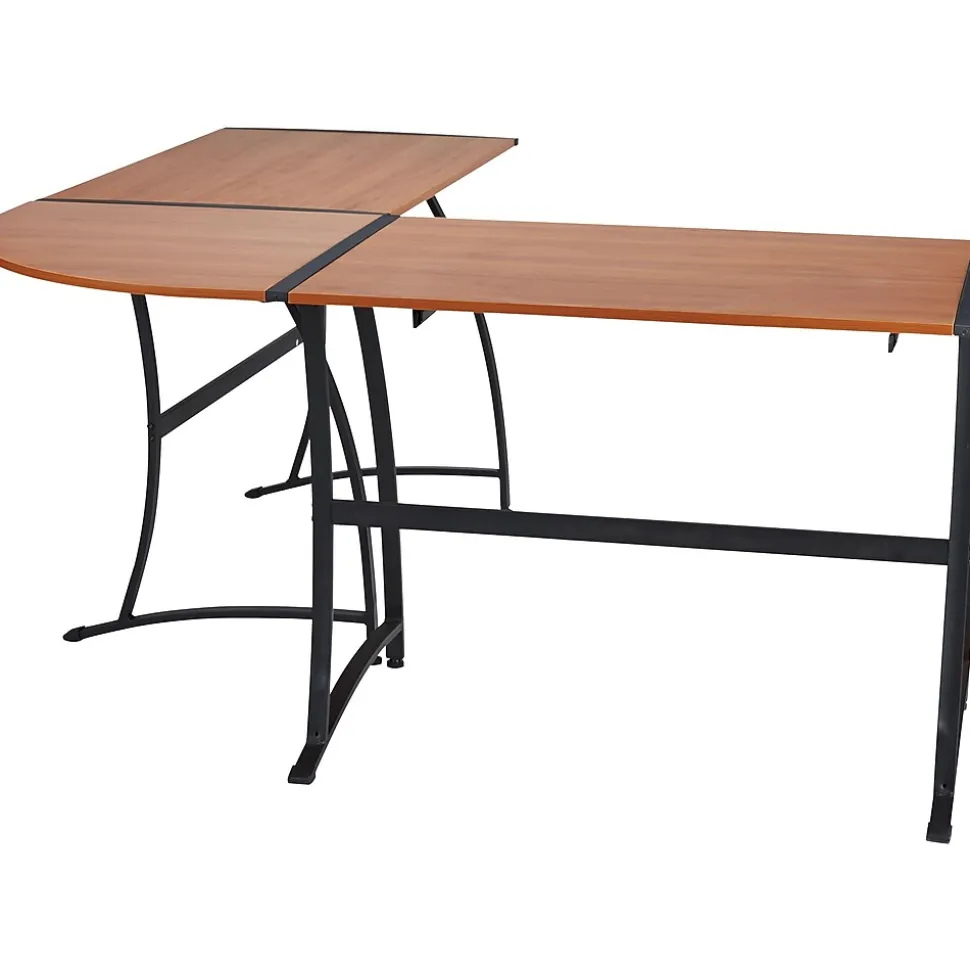 Staples Gillespie 62" W L-Shaped Computer Desk, Sonoma Cherry (ST28189-CC)