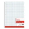 Staples® Graph Ruled Filler Paper, 8" x 10.5", 3-Hole Punched, White, 80 Sheets/Pack (ST40476B)