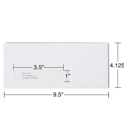 Staples Gummed #10 Business Envelope, 4 1/8